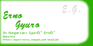 erno gyuro business card